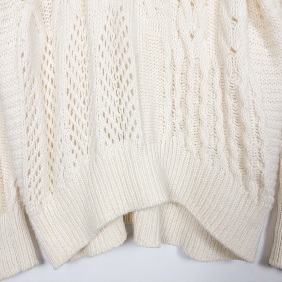 Athleta Wool Cashmere Ivory Bedford Cable Knit Sweater - Picture 3 of 15